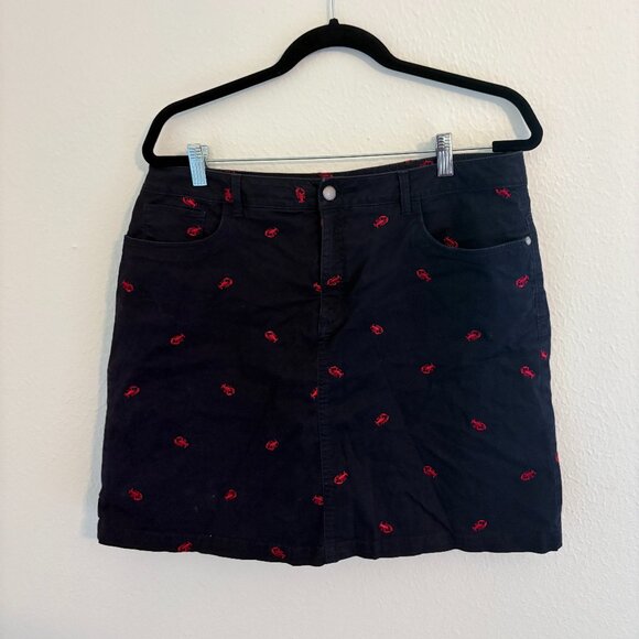 Croft & Barrow Navy Skort w/ Red Lobster Embroidery | Size 14 - Picture 1 of 5